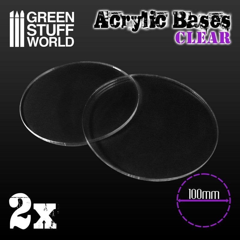 Acrylic Bases - Round 100 mm CLEAR (Green Stuff World)