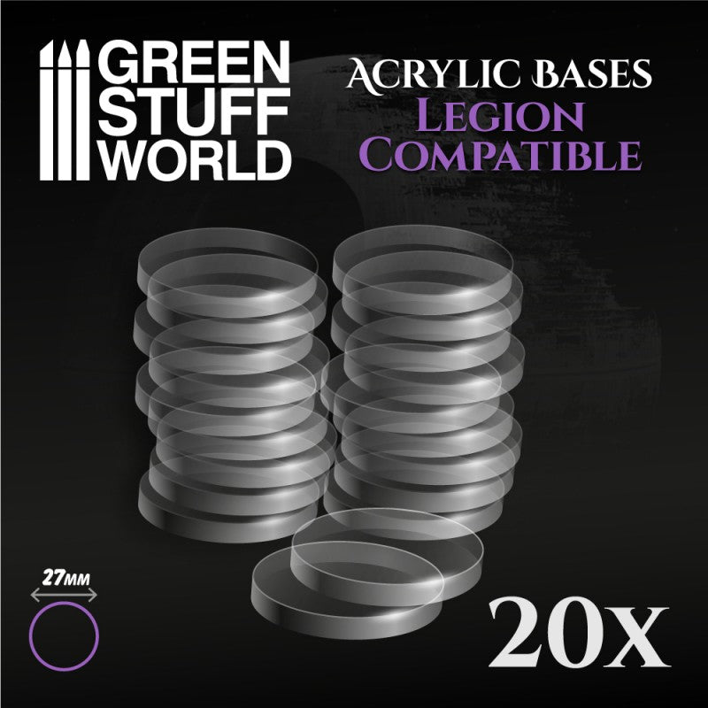 Acrylic Bases - Round 27 mm (Legion) (Green Stuff World)
