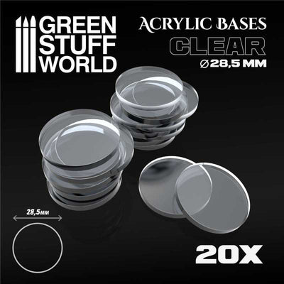 Acrylic Bases - Round 28,5mm CLEAR (Green Stuff World)