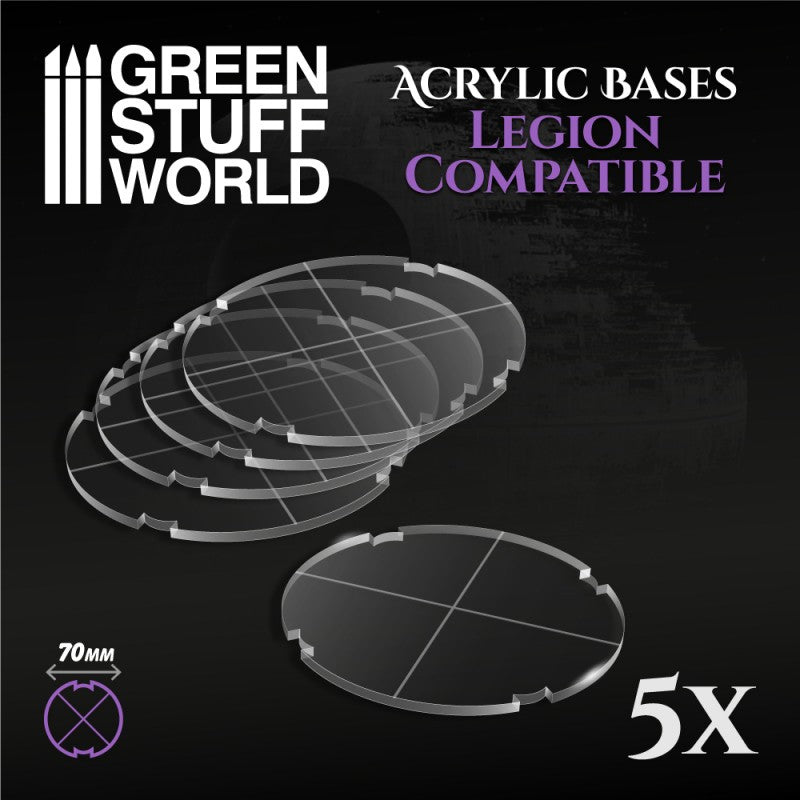 Acrylic Bases - Round 70 mm (Legion) (Green Stuff World)