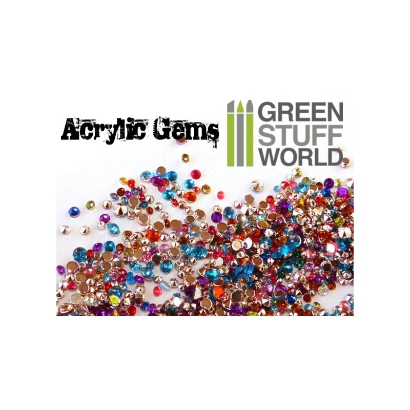 Micro Acrylic Gems - 1mm to 2.5mm (Green Stuff World)