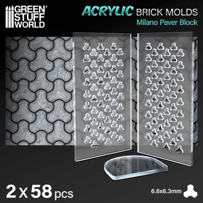 Acrylic molds - Milano Paver Block (Green Stuff World)