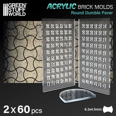 Acrylic molds - Round Dumble Paver (Green Stuff World)