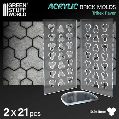 Acrylic molds - Trihex Paver (Green Stuff World)