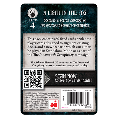 Arkham Horror: The Card Game - A Light in the Fog: Mythos Pack
