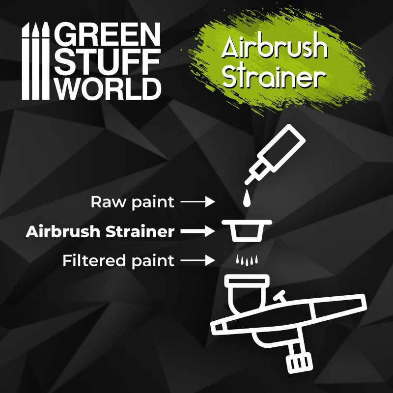 Airbrush Cup Strainers x2 (Green Stuff World)