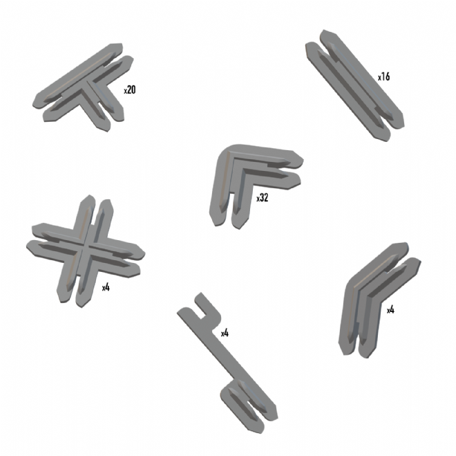 Battle Systems Plastic Terrain Clips - Grey (Battle Systems)