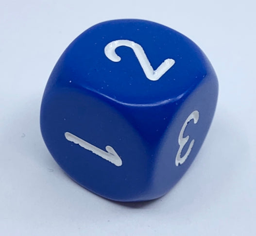 Opaque 16mm D3 - Blue/white (XQ0306) - Chessex