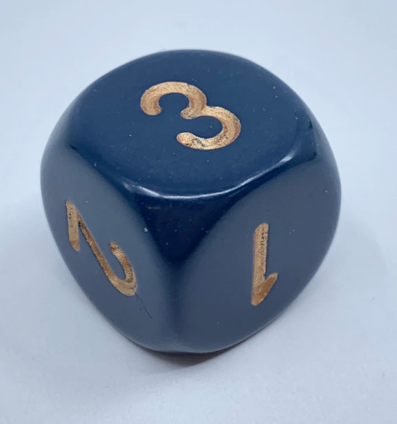 Opaque 16mm D3 - Dusty blue/gold (XQ0326) - Chessex