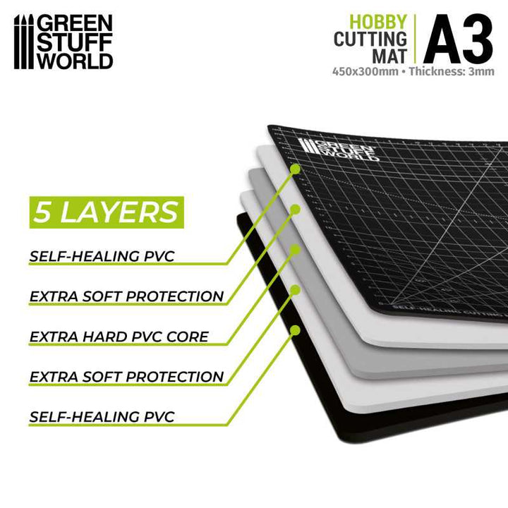 BLACK Cutting Mat A3 (Green Stuff World)