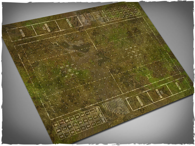 Gaming Mat - Blood Bowl Pitch, Muddy Field (87x99 cm) (Deep-Cut Studio) (38matBB4m)