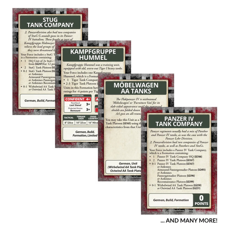 Flames of War: Bulge - Germans Command Cards (66x Cards) (FW271C)