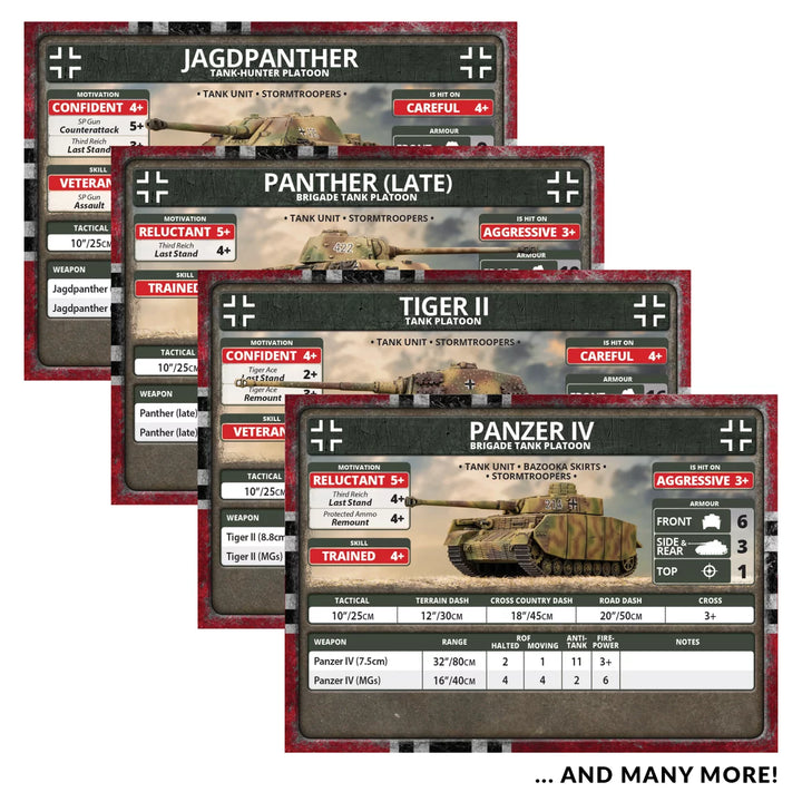 Flames of War: Bulge - Germans Unit Cards (105x Cards) (FW271U)