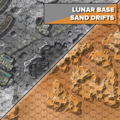 BattleTech: BattleMat Alien Worlds - Lunar Base/Sand Drifts
