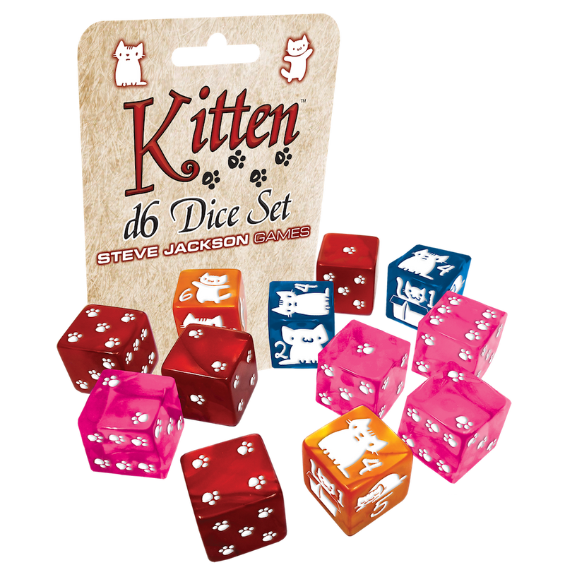 Kitten d6 Dice Set (12)
