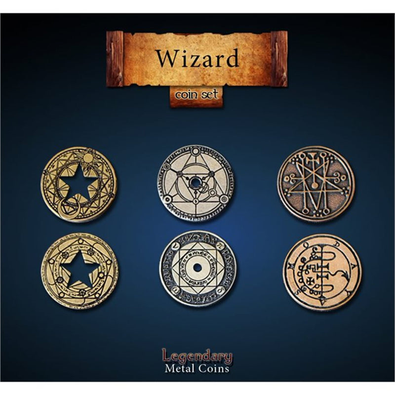 Legendary Metal Coins - Wizard Coin Set (Drawlab)