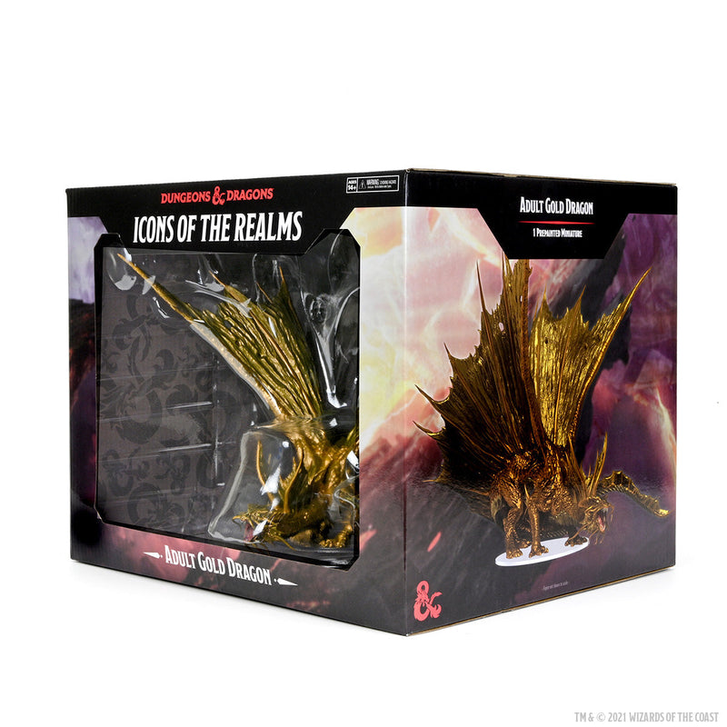 Dungeons & Dragons: Icons of the Realms - Adult Gold Dragon Premium Figure