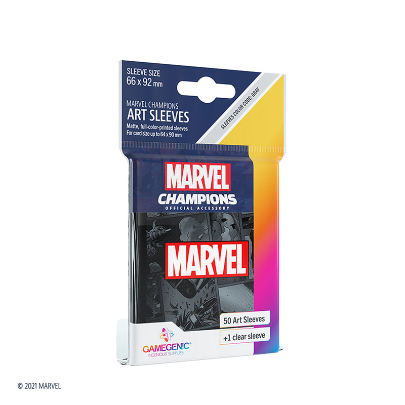 Gamegenic Marvel Champions Art Sleeves - Marvel Black