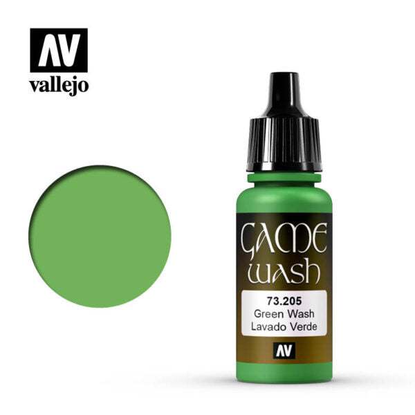 Vallejo Game Color Wash: Green Wash (17ml) (73.205)
