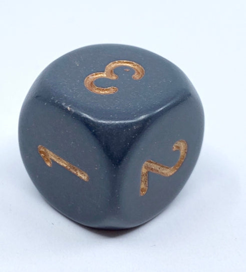 Opaque 16mm D3 - Dark grey/gold (XQ0320) - Chessex