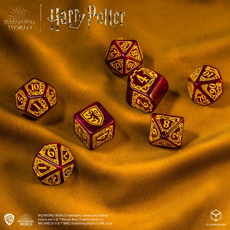 Harry Potter - Gryffindor Modern Dice Set - Red (Q-Workshop) (190142/2023/1/A)