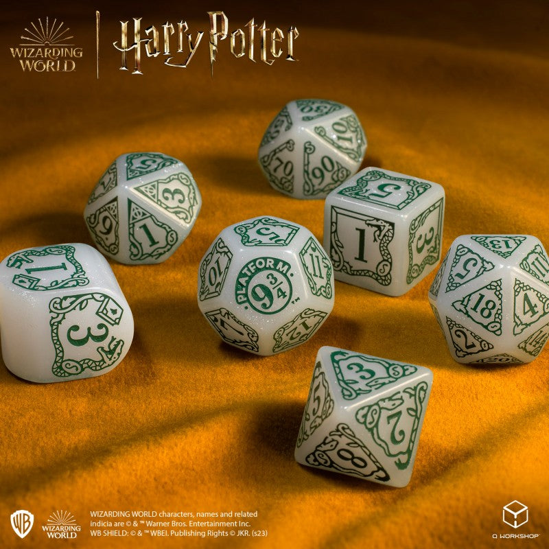 Harry Potter - Slytherin Modern Dice Set - White (Q-Workshop) (190142/2023/2/B)