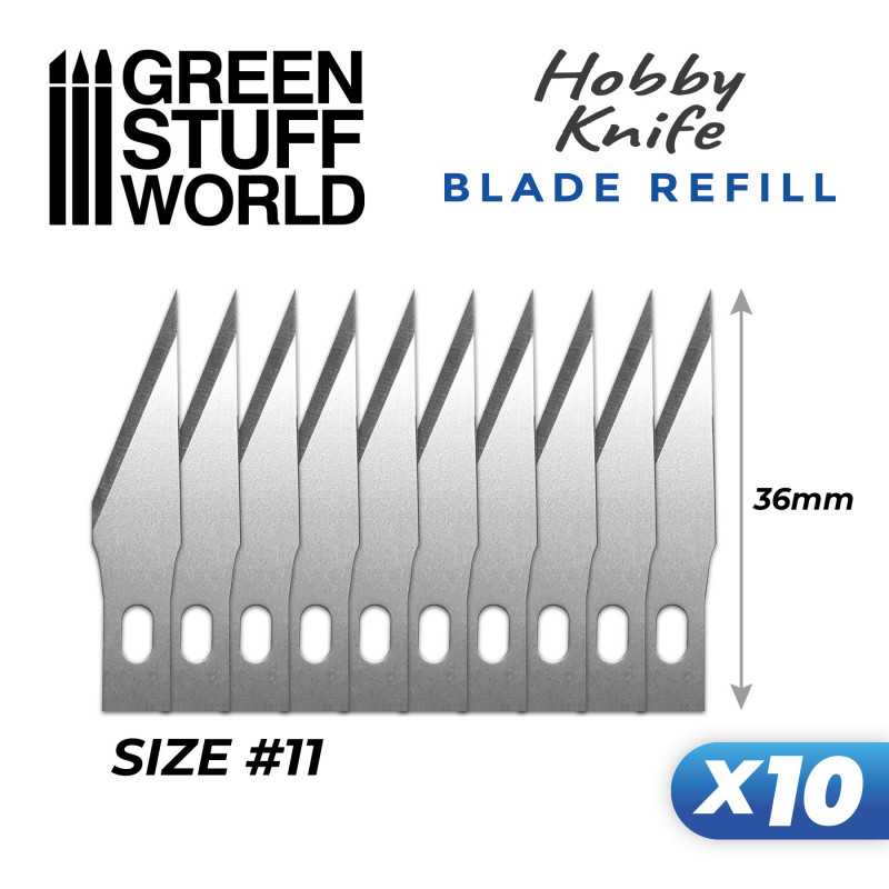 10x Hobby Knife Blade Refill (Green Stuff World)