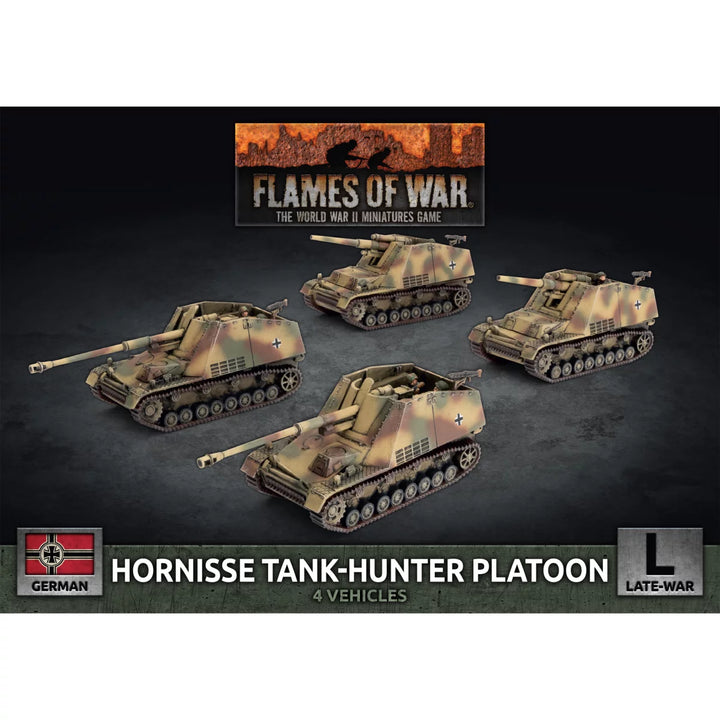 Flames of War: Hornisse (8.8cm) / Hummel (15cm) Tank-Hunter Platoon (x4 Plastic) (GBX182)