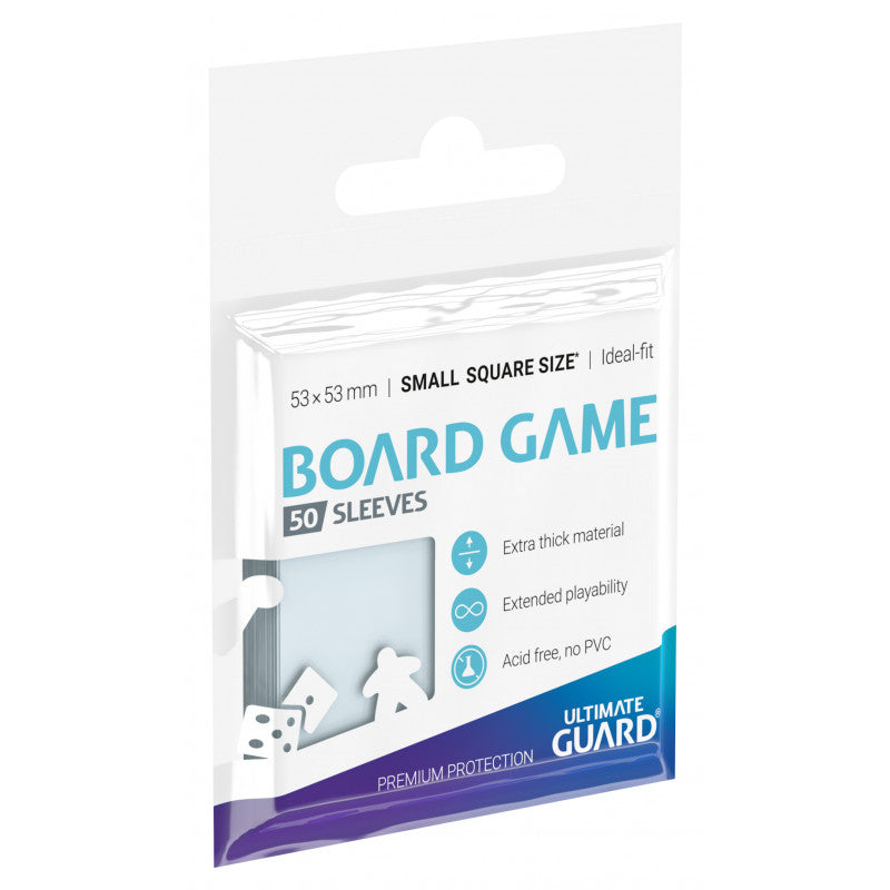Ultimate Guard Premium Soft Sleeves for Board Game Cards Small Square (50) (53x53mm)