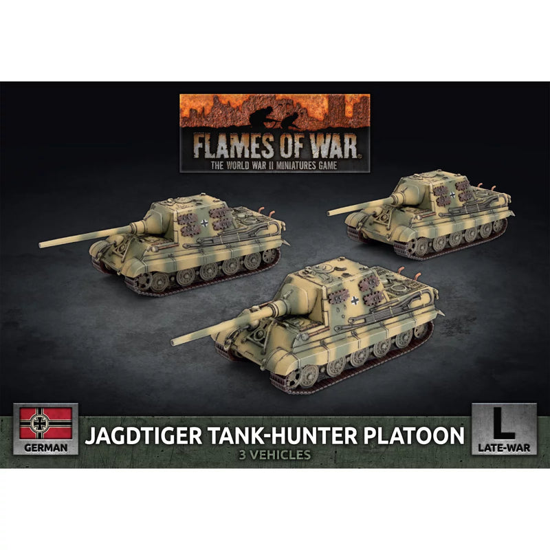 Flames of War: Jagdtiger (12.8cm) Tank-Hunter Platoon (3x Plastic) (GBX179)