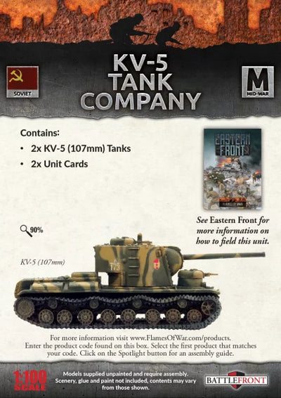 Flames of War: KV-5 Tank Company (SBX83)