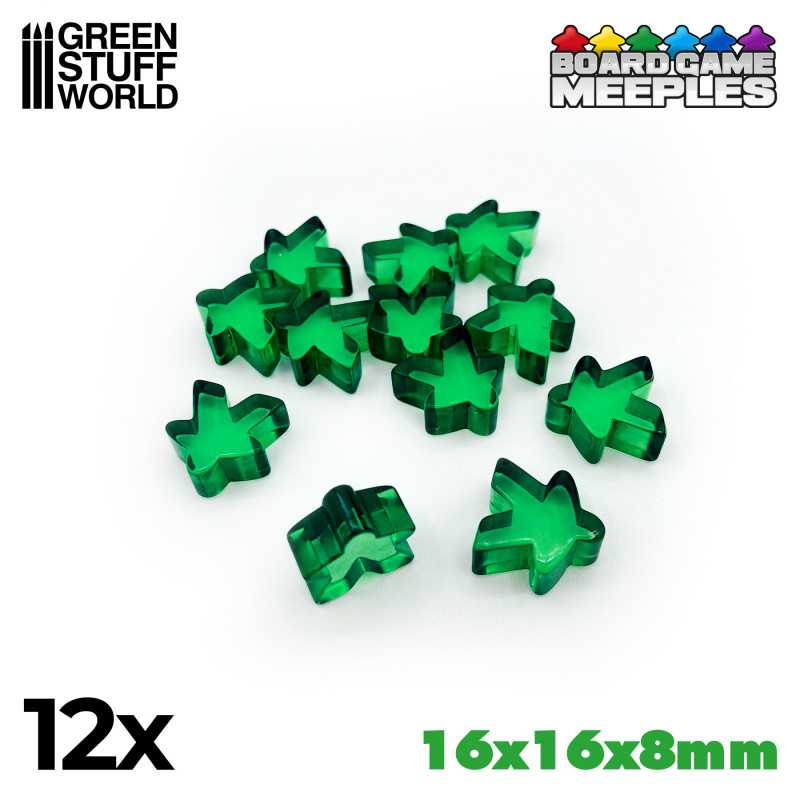 Meeples 16x16x8mm - Green (Green Stuff World)