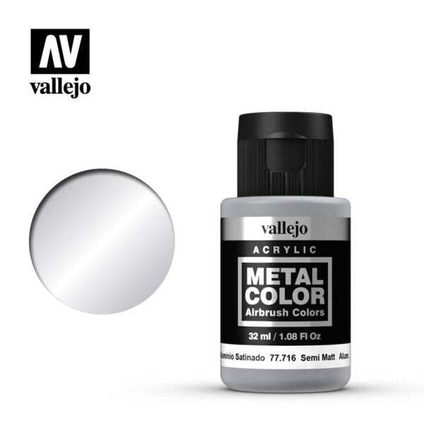 Vallejo Metal Color: Semi Matt Aluminium (77.716)