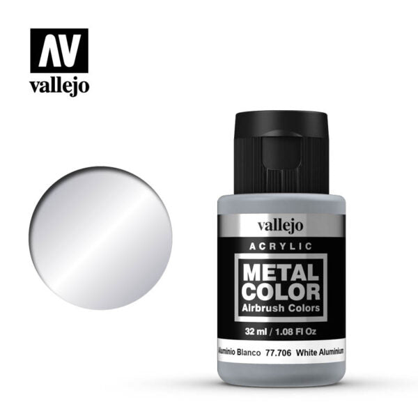 Vallejo Metal Color: White Aluminium (77.706)