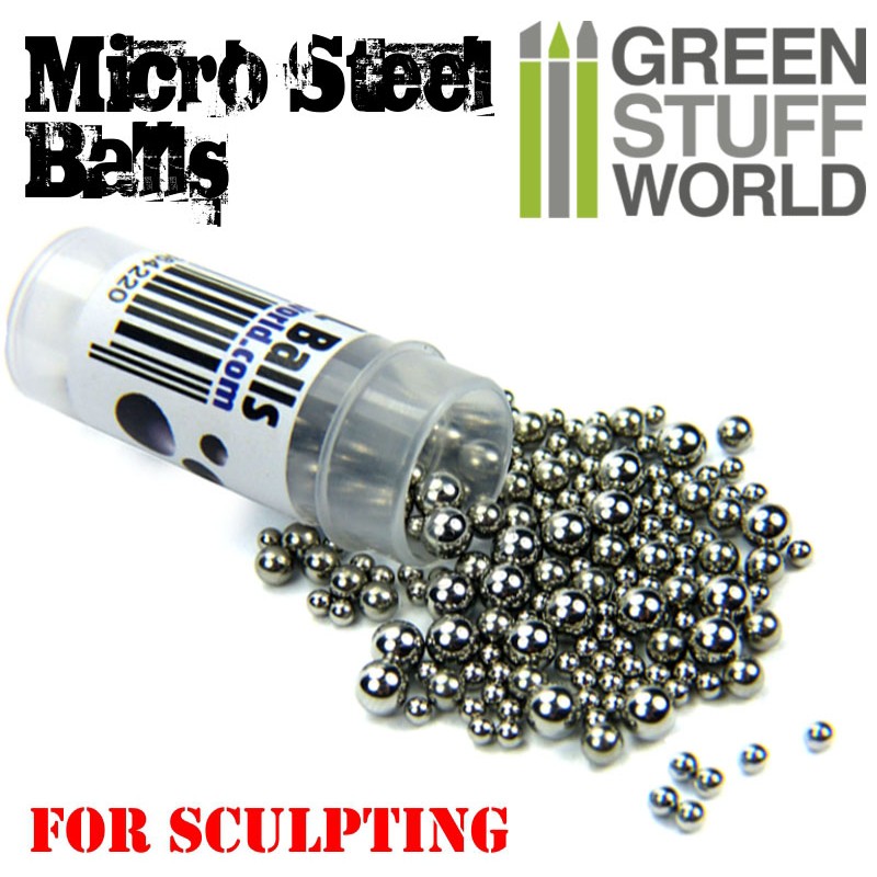 Micro STEEL Balls (2-4mm) (Green Stuff World)