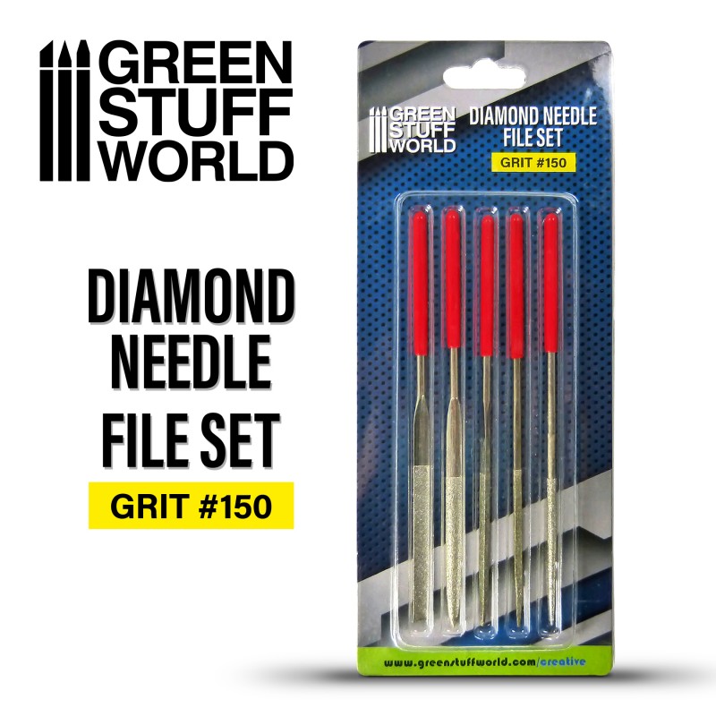 Diamond Needle Files Set - Grit 150 (Green Stuff World)