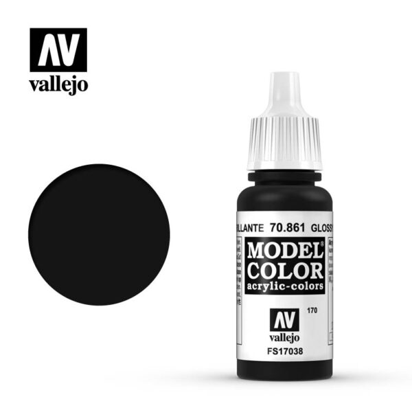 Vallejo Model Color: Glossy Black (70.861)