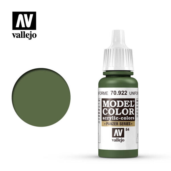 Vallejo Model Color: Uniform Green (70.922) (93)