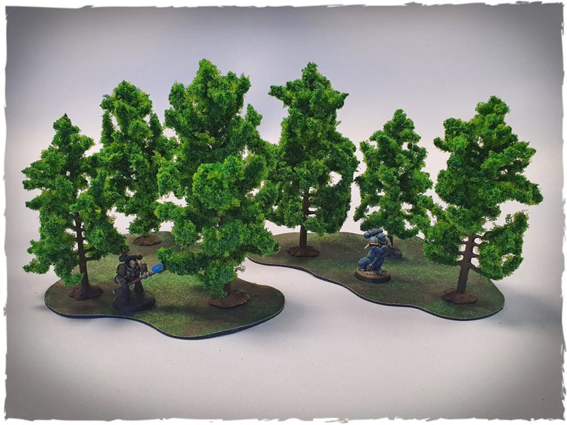 Model trees - 32 mm scale, deciduous trees set (Deep-Cut Studio)
