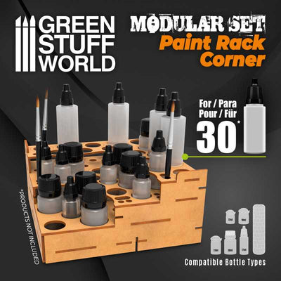 Modular Paint Rack - STRAIGHT CORNER (Green Stuff World)
