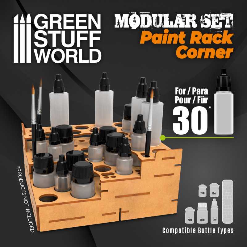 Modular Paint Rack - STRAIGHT CORNER (Green Stuff World)
