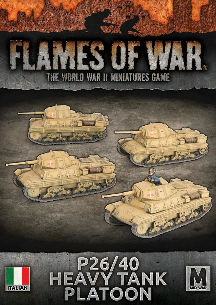 Flames of War: P26/40 (75mm) Tanks (x4) (IBX21)