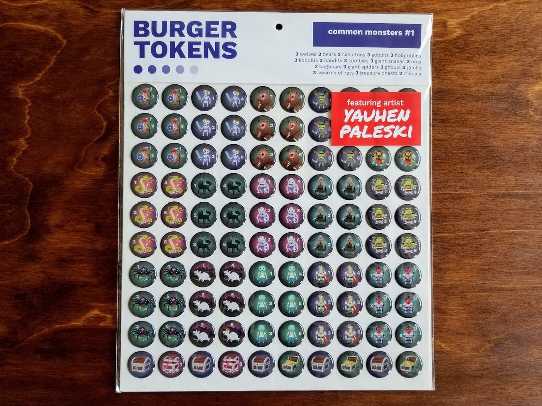 RPG Common Monsters #1 (Burger Tokens)
