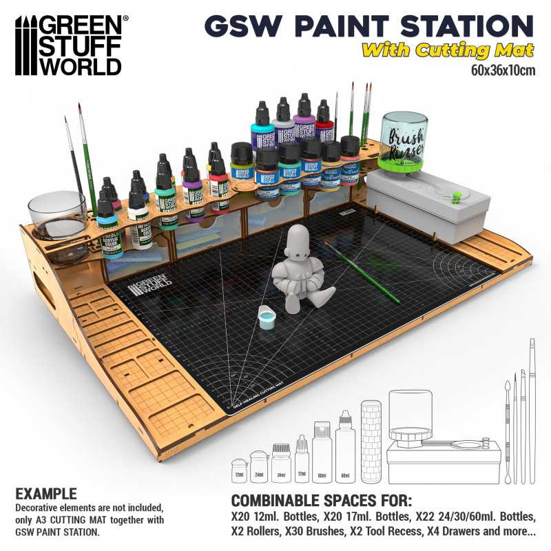 Paint Station with Cutting Mat (Green Stuff World)