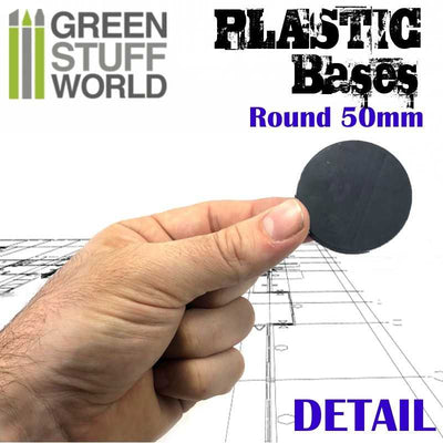 Plastic Bases - Round 50 mm BLACK (Green Stuff World)