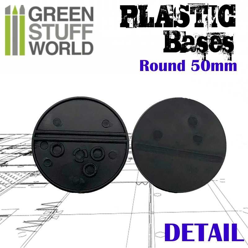 Plastic Bases - Round 50 mm BLACK (Green Stuff World)