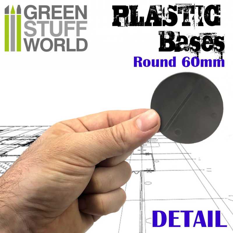 Plastic Bases - Round 60 mm BLACK (Green Stuff World)