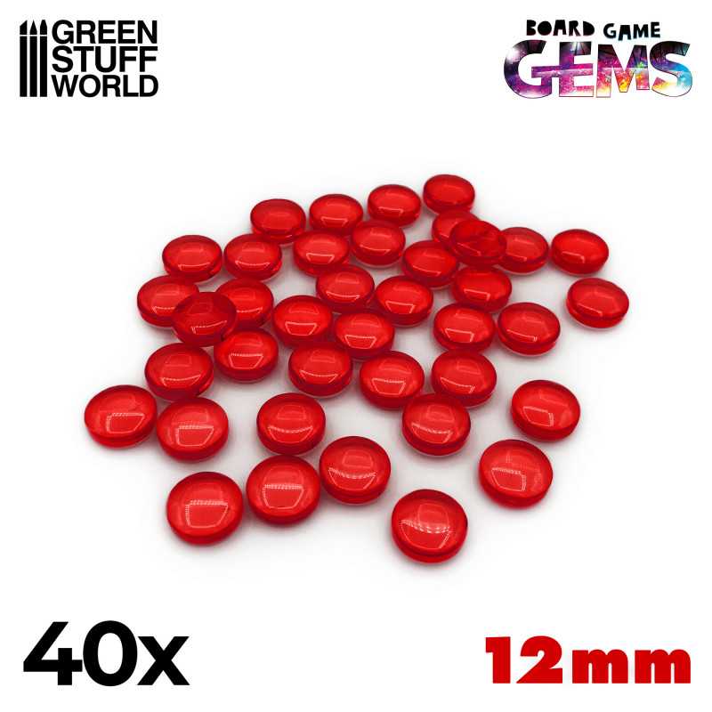 Plastic Gems 12mm - Red (Green Stuff World)