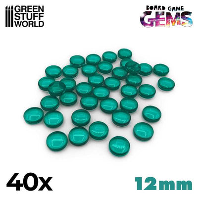 Plastic Gems 12mm - Turquoise (Green Stuff World)