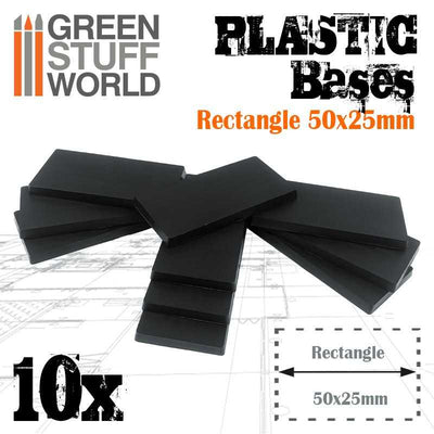 Plastic Rectangular Bases 25x50mm (Green Stuff World)